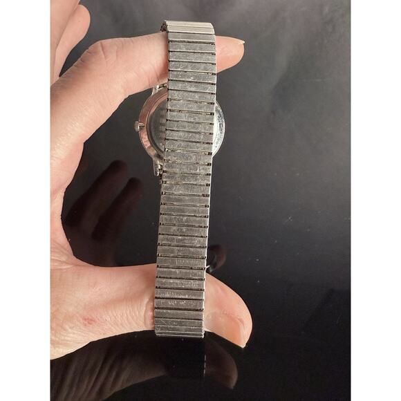 Timex Watch Men Silver Stainless St Stretch WR Batt Day Date 24hr White Quartz - Picture 7 of 10